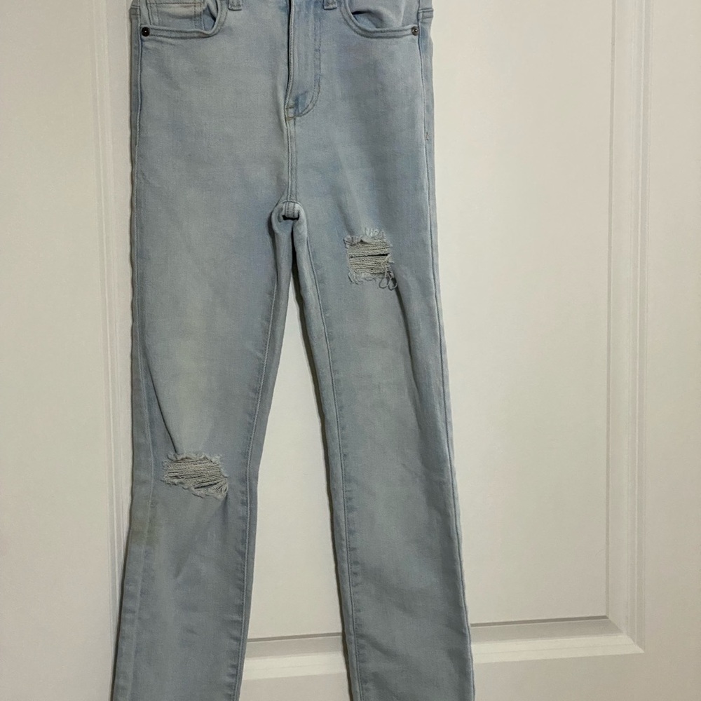 Kendall & Kylie Sky Blue Distressed Skinny Jeans